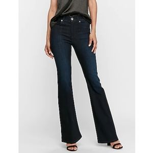 Express Dark Wash Midrise Bell Flare Jeans
